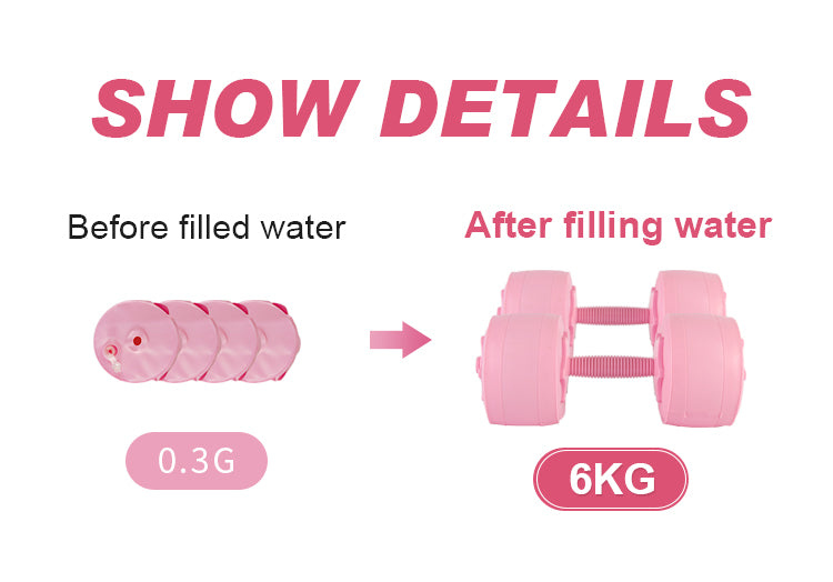 Deiris Women Dumbbells Adjustable 5-6 kg Water-filled Dumbbell Set Gym Home Exercise Lifting Equipment For Bodybuilding