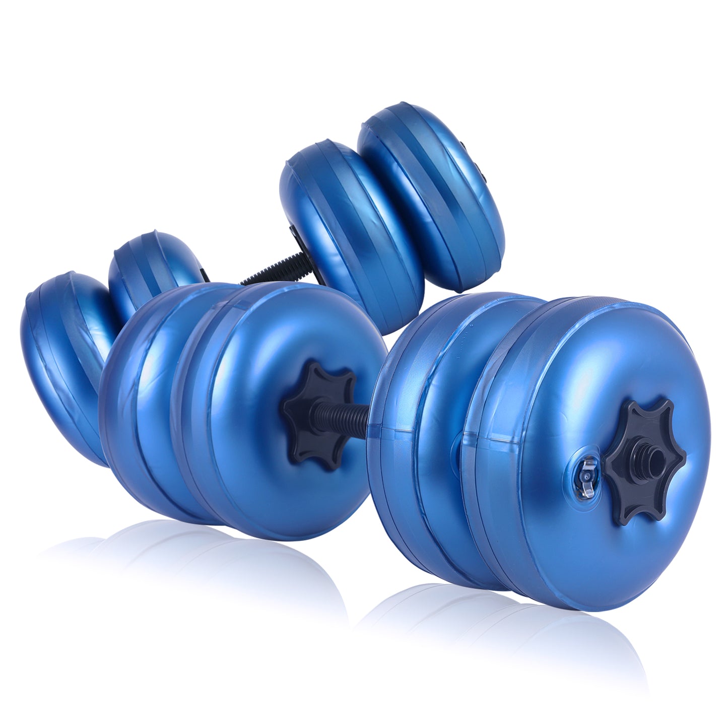 Deiris 20-25KG Water Filled Dumbbells Set Men Women Arm Muscle Training Gym Home Fitness Travel Adjustable Weights Dumbbells
