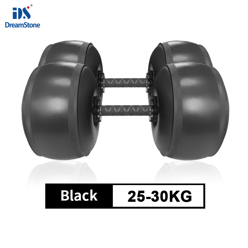 Deiris 25-30kg Dumbbells Home Portable Fitness Water-filled Dumbbell Portable Adjustable Water Weights Gym Training Dumbbell