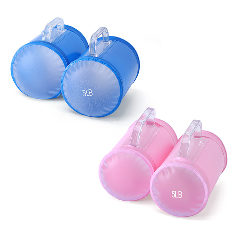 10lbs Water Weights Dumbbell Portable Outdoor Exercise Fitness Water Dumbbell Training Adjustable Water Filled Dumbbell