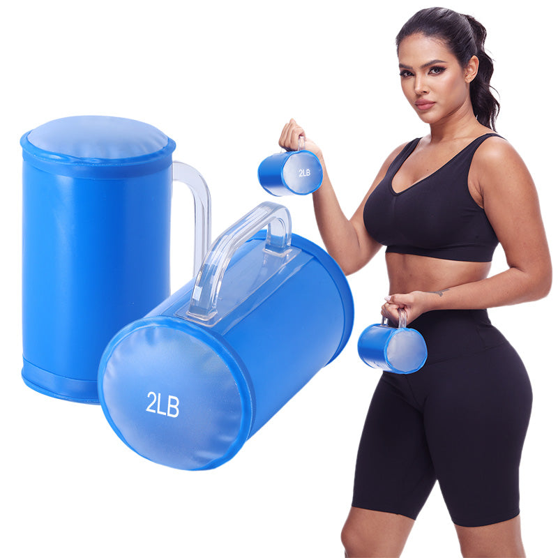 4lbs Water Dumbbell Portable Travel Water Weights Adjustable Dumbbells Yoga Fitness Exercise Water Filled Dumbbell
