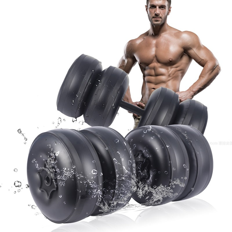 Deiris 20-25KG Water Filled Dumbbells Set Men Women Arm Muscle Training Gym Home Fitness Travel Adjustable Weights Dumbbells