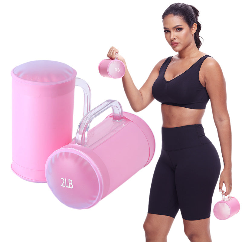 4lbs Water Dumbbell Portable Travel Water Weights Adjustable Dumbbells Yoga Fitness Exercise Water Filled Dumbbell