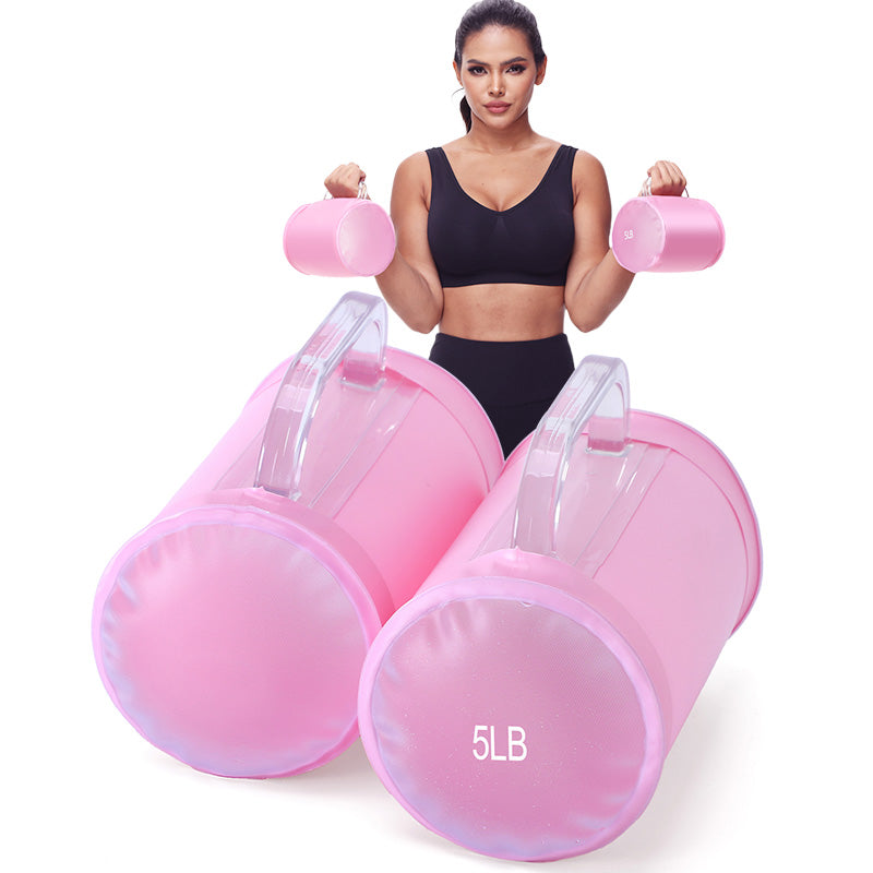 10lbs Water Weights Dumbbell Portable Outdoor Exercise Fitness Water Dumbbell Training Adjustable Water Filled Dumbbell
