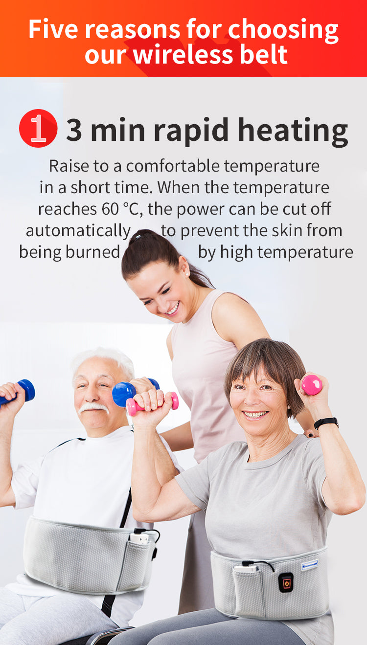 5V USB Electric Heating Waist Belt Adjustable Lumbar Heating Belly Warmer Waist