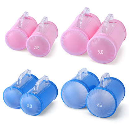 4lbs/10lbs 2kg/5kg,Portable Fitness Dumbbell Pairs,Yoga Exercise, Travel Training,Adjustable Weights,Water Dumbbell