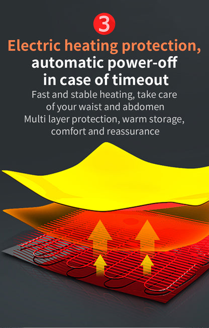 5V USB Electric Heating Waist Belt Adjustable Lumbar Heating Belly Warmer Waist