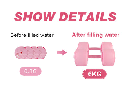 Deiris Women Dumbbells Adjustable 5-6 kg Water-filled Dumbbell Set Gym Home Exercise Lifting Equipment For Bodybuilding