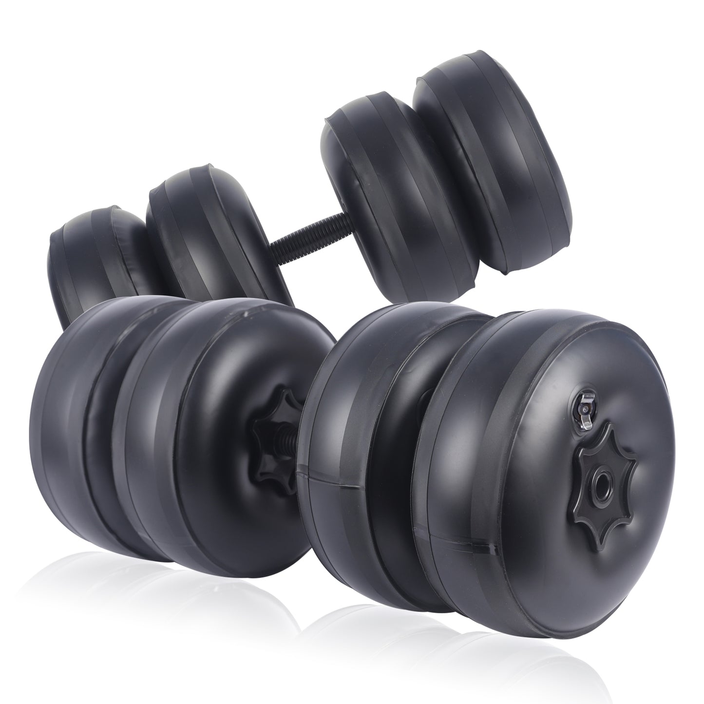 Deiris 20-25kg Portable Gym Home Water Dumbbell Set Weight Lifting Adjustable Weight Plastic Water Filled Fitness Dumbbells
