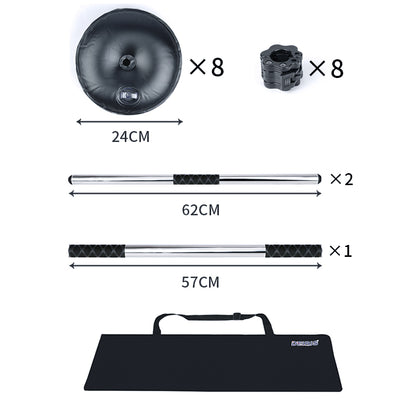 Deiris Water Filled Dumbbells Barbell 2 in 1 Set Adjustable Weights 30-35kg Portable Weightlifting Training Home Fitness Water Barbell