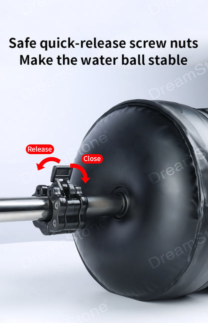 Deiris Water Filled Dumbbells Barbell 2 in 1 Set Adjustable Weights 30-35kg Portable Weightlifting Training Home Fitness Water Barbell