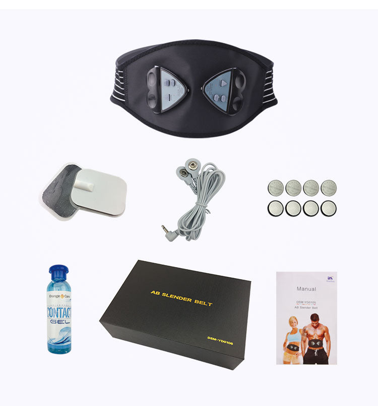 EMS Two-controller Four-controller Pulse Massage Belt Vibrating Waist Massager Support Waist Protector Adjustable Belt