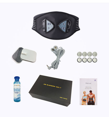 EMS Two-controller Four-controller Pulse Massage Belt Vibrating Waist Massager Support Waist Protector Adjustable Belt