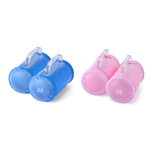 4lbs Water Dumbbell Portable Travel Water Weights Adjustable Dumbbells Yoga Fitness Exercise Water Filled Dumbbell