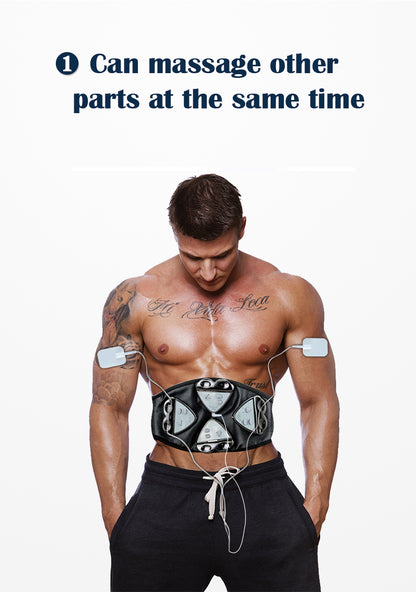 EMS Two-controller Four-controller Pulse Massage Belt Vibrating Waist Massager Support Waist Protector Adjustable Belt