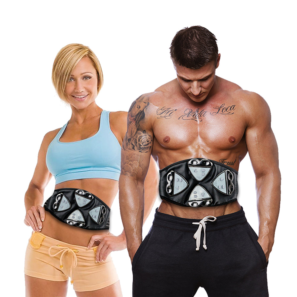 EMS Two-controller Four-controller Pulse Massage Belt Vibrating Waist Massager Support Waist Protector Adjustable Belt