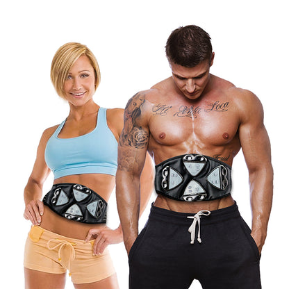 EMS Two-controller Four-controller Pulse Massage Belt Vibrating Waist Massager Support Waist Protector Adjustable Belt