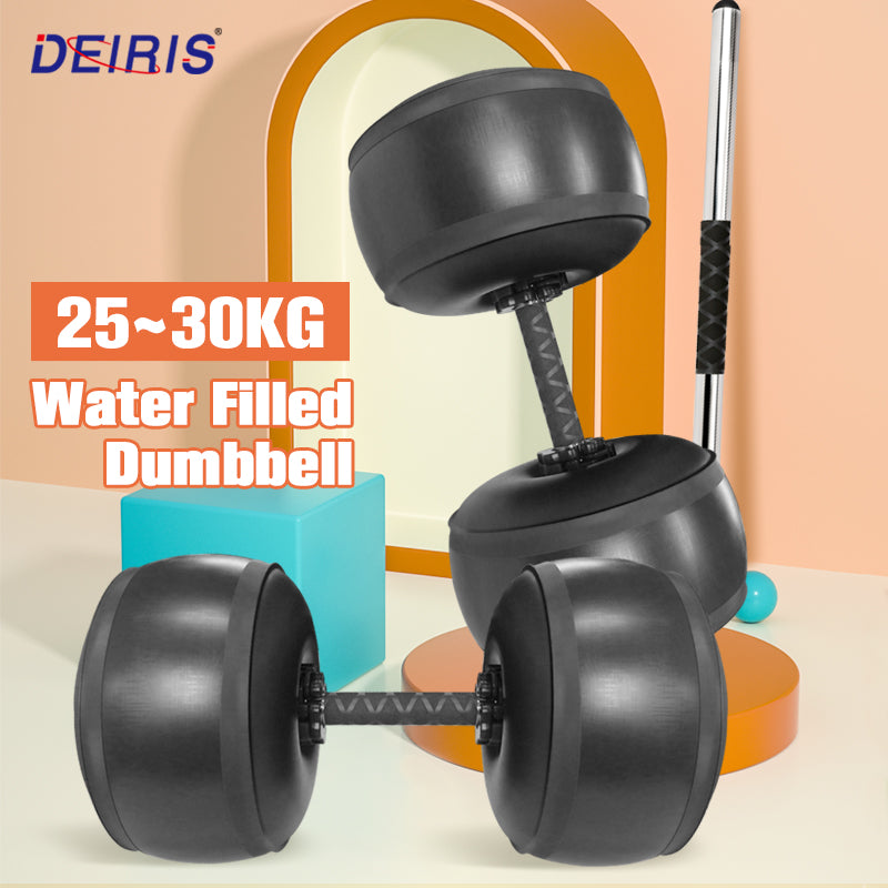 Deiris 25-30kg Dumbbells Home Portable Fitness Water-filled Dumbbell Portable Adjustable Water Weights Gym Training Dumbbell