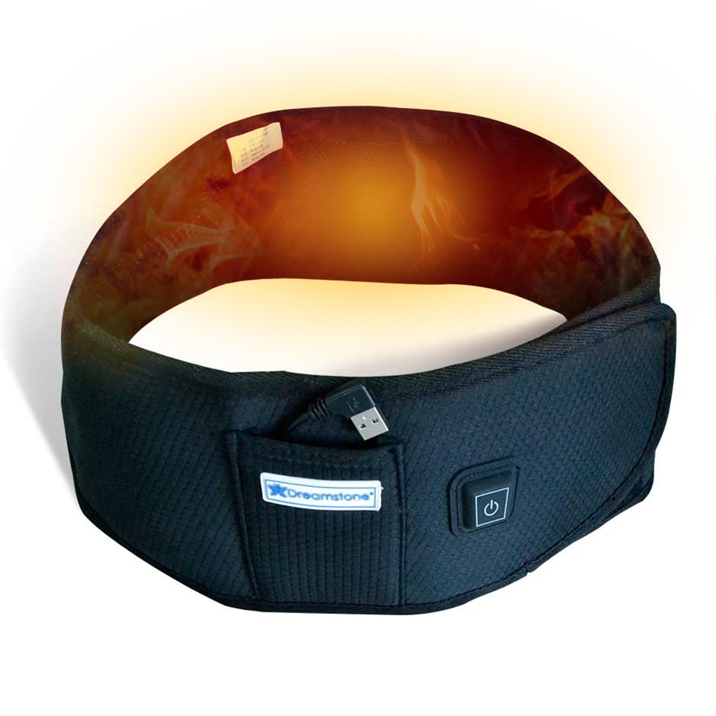 5V USB Electric Heating Waist Belt Adjustable Lumbar Heating Belly Warmer Waist