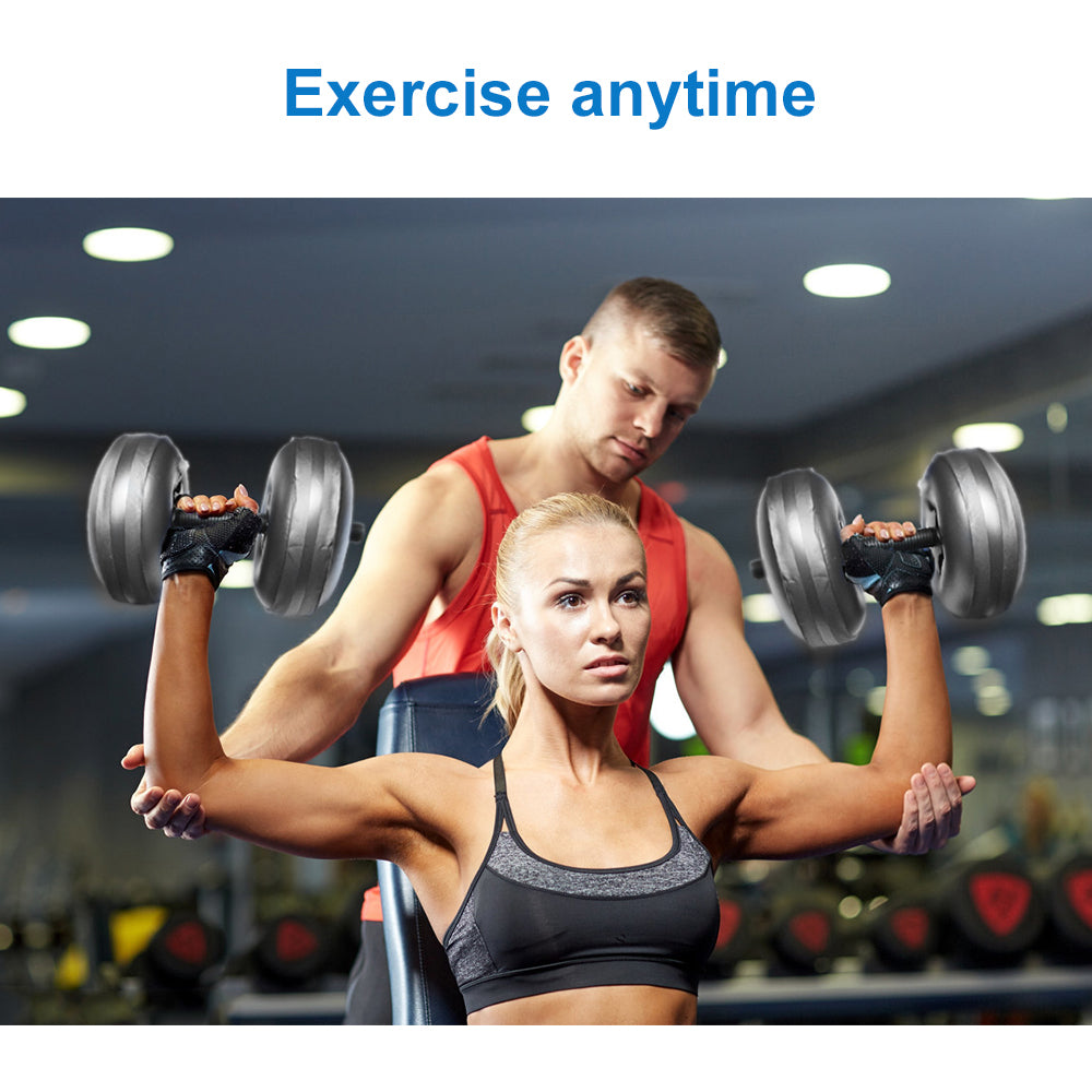 Deiris 20-25kg Portable Gym Home Water Dumbbell Set Weight Lifting Adjustable Weight Plastic Water Filled Fitness Dumbbells