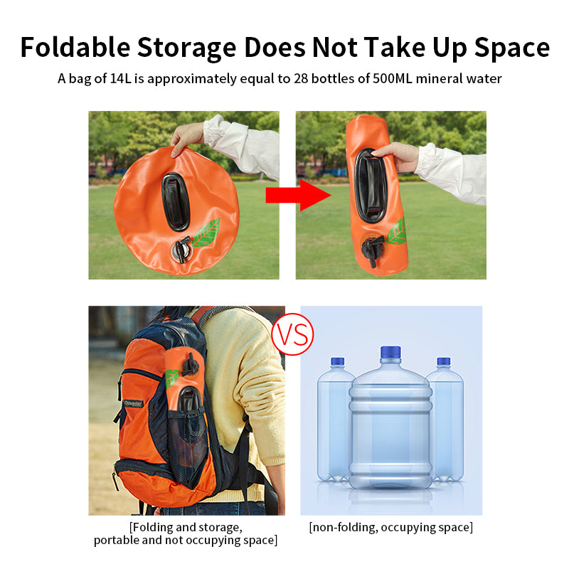 13L Portable Water Tank Outdoor Camping Hiking Reusable Water Storage Bags Emergency Durable Water Container