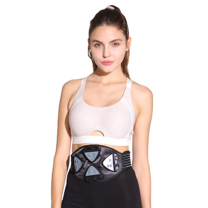 EMS Two-controller Four-controller Pulse Massage Belt Vibrating Waist Massager Support Waist Protector Adjustable Belt