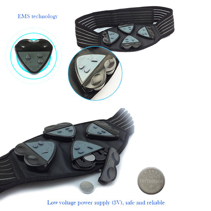EMS Two-controller Four-controller Pulse Massage Belt Vibrating Waist Massager Support Waist Protector Adjustable Belt