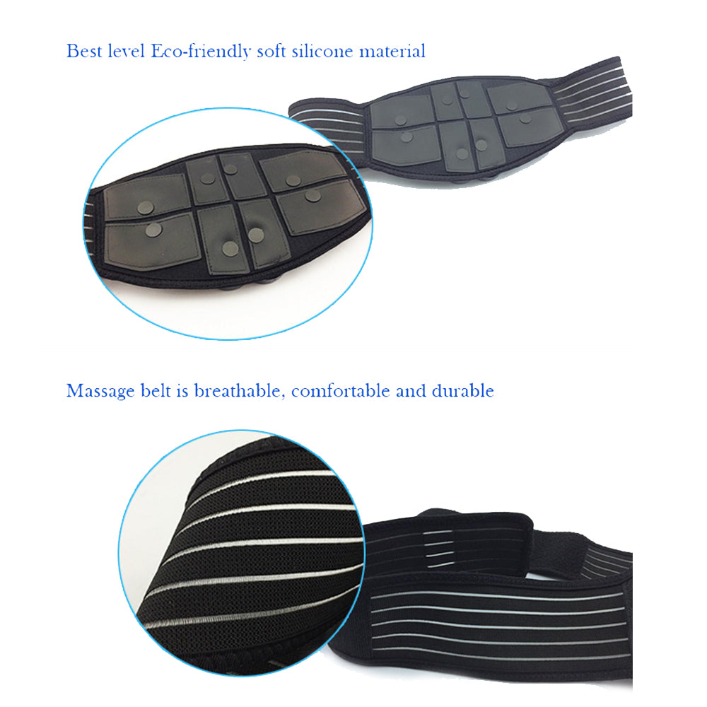 EMS Two-controller Four-controller Pulse Massage Belt Vibrating Waist Massager Support Waist Protector Adjustable Belt