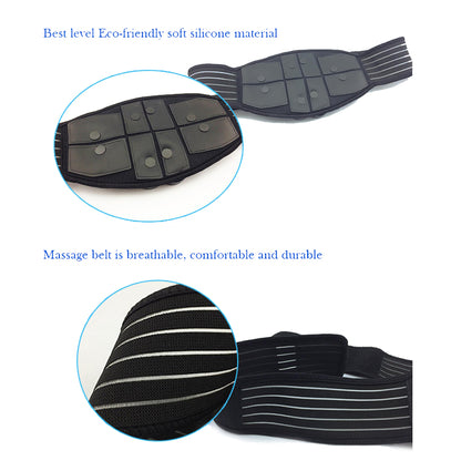 EMS Two-controller Four-controller Pulse Massage Belt Vibrating Waist Massager Support Waist Protector Adjustable Belt