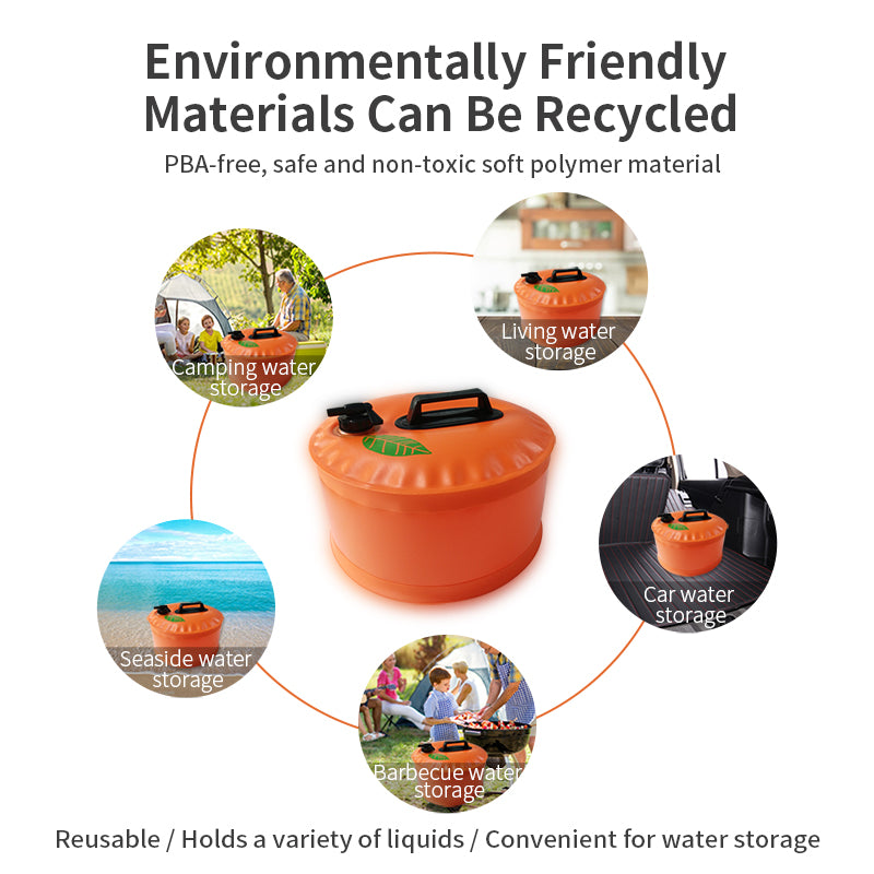 13L Portable Water Tank Outdoor Camping Hiking Reusable Water Storage Bags Emergency Durable Water Container